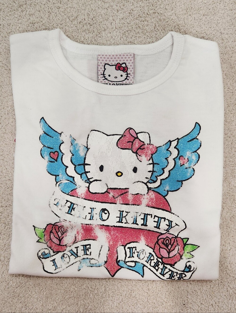 Hello Kitty - Girls' White 'Love Forever' T-shirt